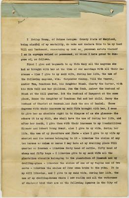 Will of Notley Young of Prince George’s County, Maryland