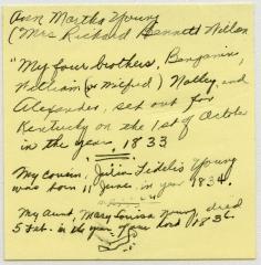 Genealogical notes on the Benjamin Young family by Anna Young Willson