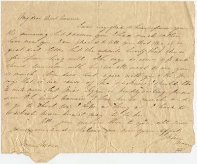 Letter from Nannie to Anna M. Willson