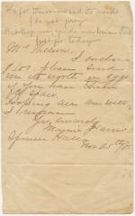 Mamie Harris letter to Anna M. Willson