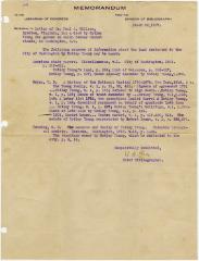 H. A. Slade of Library of Congress memorandum to Paul A. Willson