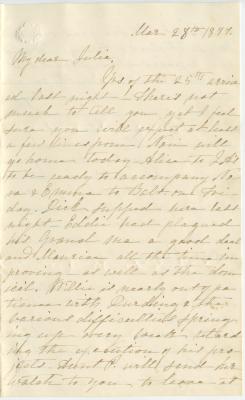 Anna M. Willson letter to Julia R. Willson