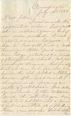 Anna M. Willson letter to Julia R. Willson