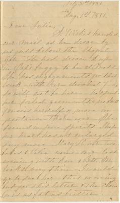 Anna M. Willson letter to Julia R. Willson