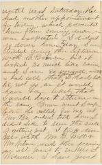 Horace Willson, at Strong's Corner, letter to Julia Willson