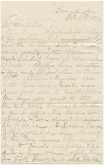 Horace Willson, at Trumpington, letter to Julia Willson