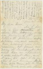 Horace Willson, at Trumpington, letter to Julia Willson