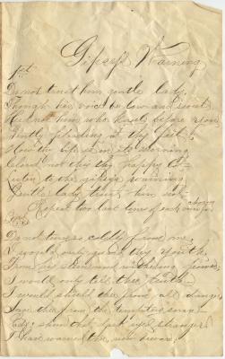"The Gypsy's Warning" poem