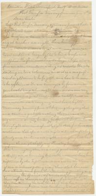 Letter from Julia's brother aboard U. S. Transport No. 19 at Port Tampa