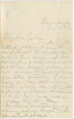 Horace Willson letter to Julia Willson