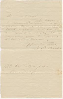 N.E. Willson letter to Anna M. Willson