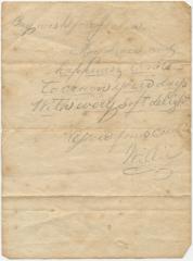 Willie's note to Julia R. Willson