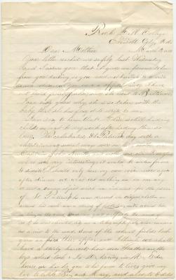 Paul Willson letter to Anna M. Willson