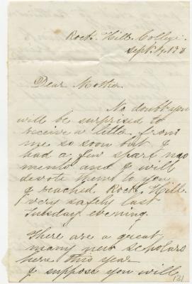 Notley O. Willson letter to Anna M. Willson