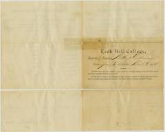 Rock Hill College, preparatory department, report for Notley Willson