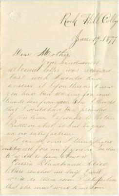 Paul Willson letter to Anna M. Willson