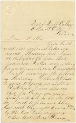 Paul Willson letter to Anna M. Willson