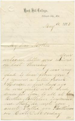 Notley O. Willson letter to Anna M. Willson