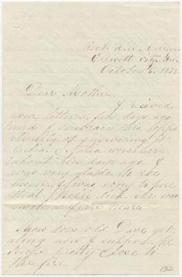 Notley O. Willson letter to Anna M. Willson