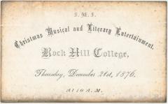 Rock Hill College Christmas Musical and Literary Entertainment card