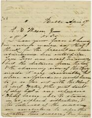 Charles H. Mercer, at Baltimore, letter to R. B. Willson