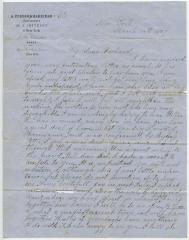 Robert B., at New York, letter to Richard Bennett Willson, Jr.
