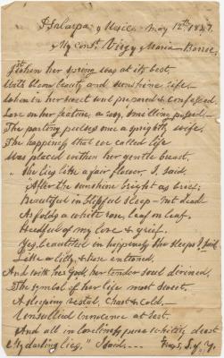 Poem and note to Maria Barroe