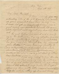 Robert B., at New York, letter to Richard Bennett Willson, Jr.