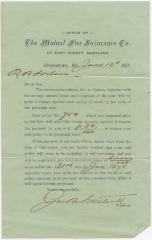 Richard Bennett Willson policy with Mutual Fire Insurance Co. of Kent County, Maryland