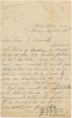 Richard Bennett Willson, Jr., at Rock Hall, MD, letter to Nora B. Blount