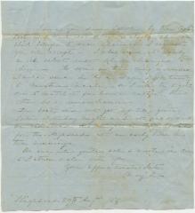 Letter from Mary L. at Highland to Carroll regarding sending vests by boat
