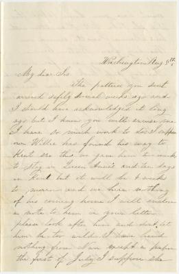 E. H. DuHamel, at Washington, letter to Martha N. Willson