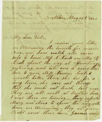 D. Carroll Willson, at Washington, letter to Martha N. Willson at Kent County, MD