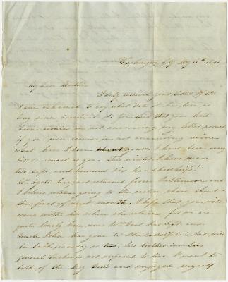 M. M. Blake, at Washington, D.C., letter to Martha N. Willson