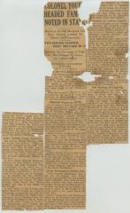 "Colonel Young Headed Family Noted in State" news clipping
