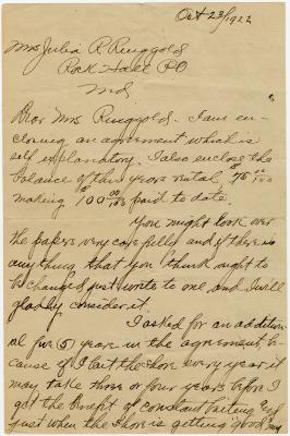 Dr. M. Whitehurst letter to Julia R. Ringgold