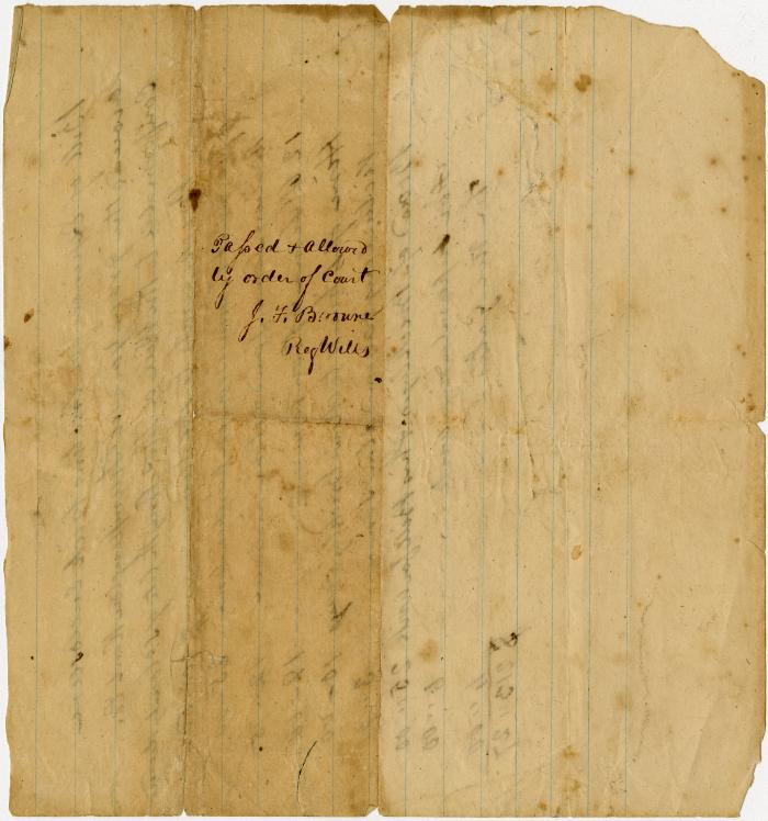 Bill to Dr. Thomas Willson for $213.27 to erect a brick enclosure around graveyard at Trumpington according to the will of Thomas Smyth