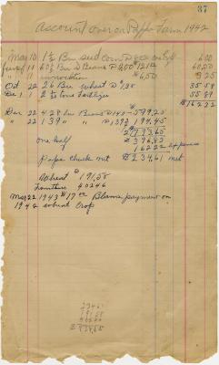 J. Ernest Willson accounts for various farms