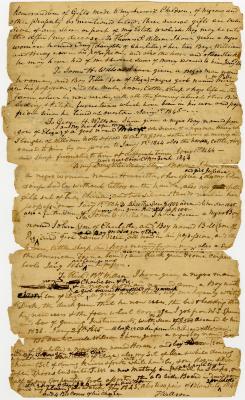 Memorandum of gifts by Thomas Willson to children