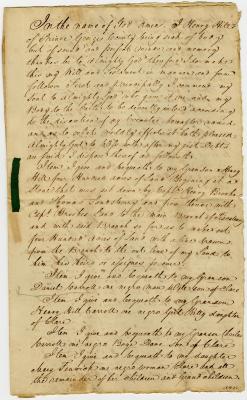 Will of Henry Hill of Prince George’s County