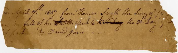 Receipt from David Jones